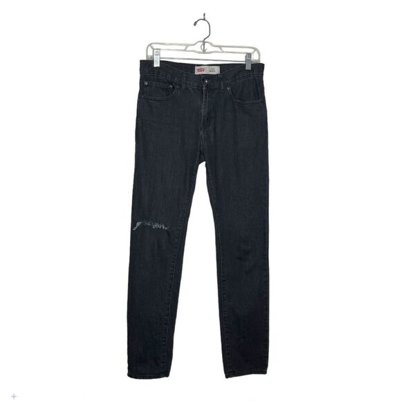LEVIS 510 Black Jeans Skinny Distressed Size 18 REG 29 x 29 - Picture 3 of 8